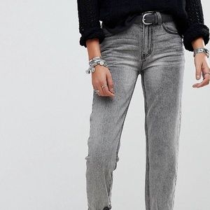 NWT One Teaspoon Gray Straight Leg Jean